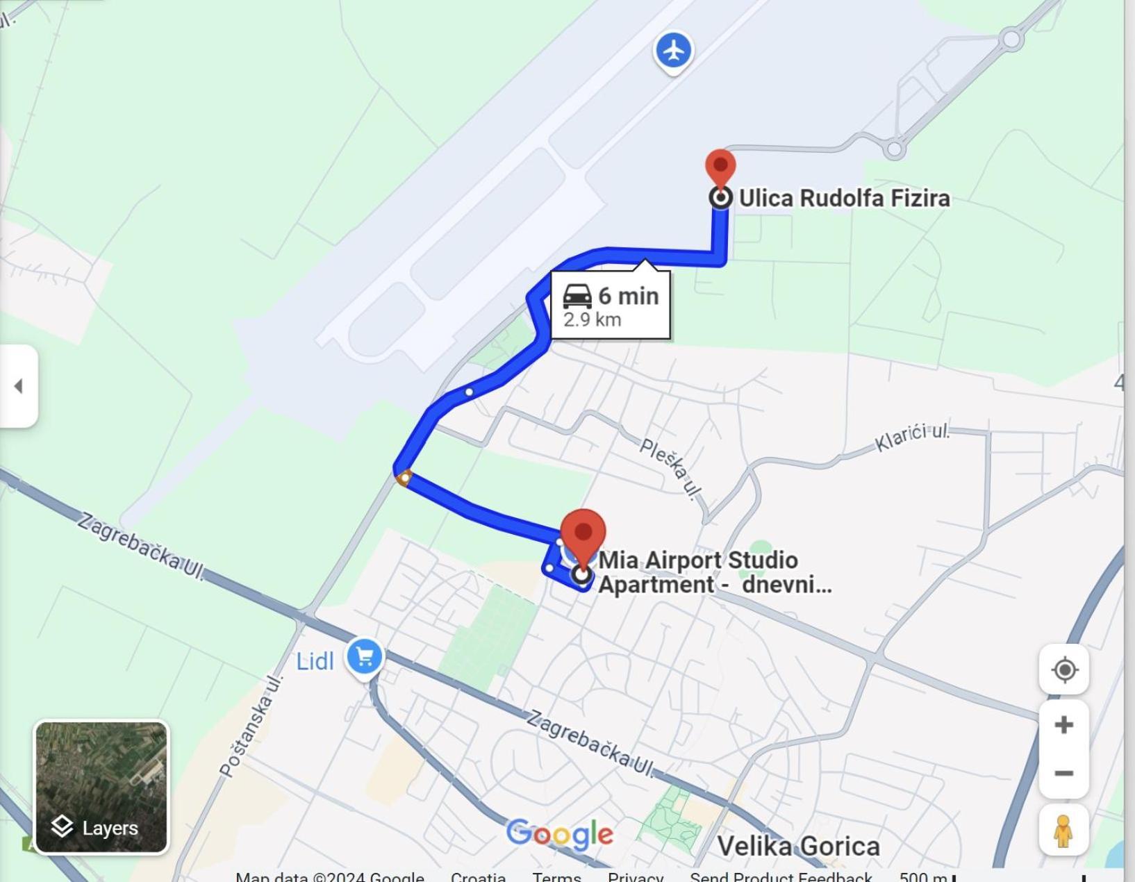 Mia Airport Studio Apartment - 0-24H Self Check In&Out - Parking On Site Velika Gorica Exterior foto